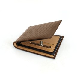 AfitLulu Men's RFID Protection Wallet Men's Slim Wallet with ID Window, Men's Carbon Fibre Wallet with 3 Card Slots, 2 Cash Pockets, 1 Zip Coin Compartment, brown, Modern