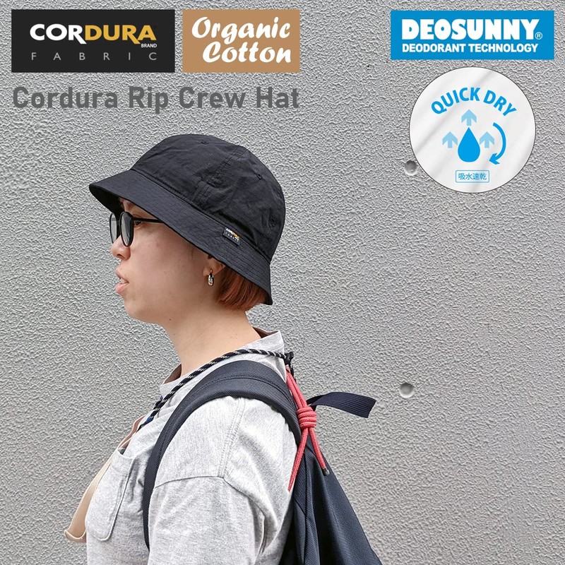 Basic Ench Organic Cotton Cordura Rip Crew Hat, Organic Cotton,