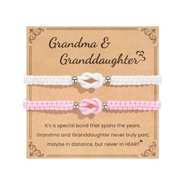 PZXHRY Grandma Granddaughter Bracelets Grandma Gifts from Granddaughter