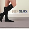 Pack Of 6 Girls Knee High Bow Socks, Black, 4-6