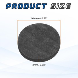 sourcing map Round Graphite Block Disk Ingot High Purity Graphite Electrode Plate Sheet 14x2mm for Melting Casting Electrolysis, Pack of 2