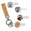 XNYEOV Leather Car Keychain with Heavy Duty Metal Ring, 360°