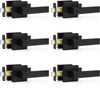 Plustool 6 Pack Matte Black Door Handles, Keyless Interior Door
