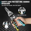 DURATECH 10 Inch Aviation Snips | Straight Cut Tin Snips