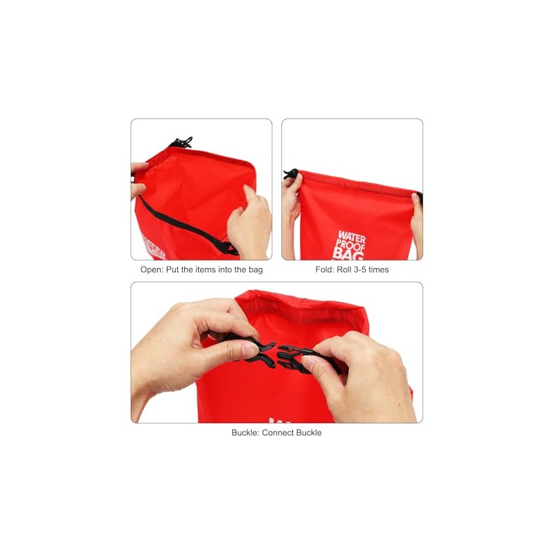 PATIKIL - Bolsa seca impermeable de 12 litros, portátil, bolsa