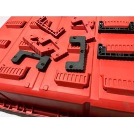 NyVoozy for Milwaukee Packout Cleats, 16PCS Cleat 'n' Feet Cleats Compatible with Milwaukee Packout System, MountTool Box Storage System Anywhere (Red)