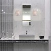 LOCLGPM Modern Chrome Crystal Wall Sconces, Elegant Bathroom Vanity Wall