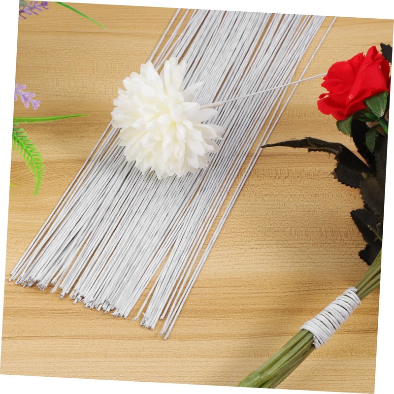 Operitacx 100 Piezas Alambre Floral Blanco Para Manualidades Alambre Flexible