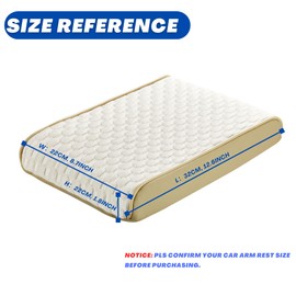 WOODHAWK Universal Car Armrest Cushion Pad Cover, Center Console Protector, Arm Rest Seat Box for Auto SUV Truck (Beige)