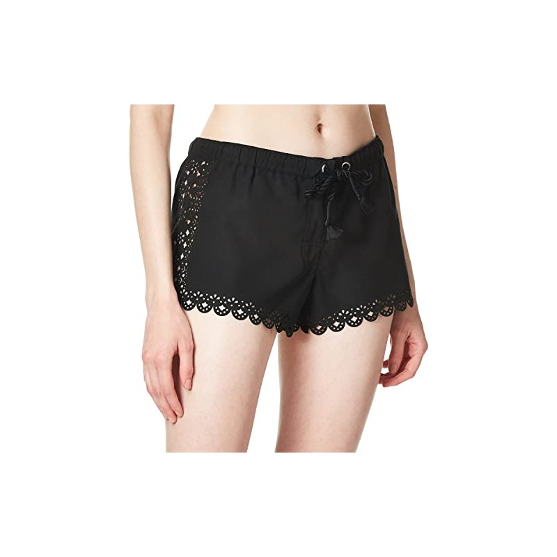 Seafolly de la Mujer Bella Swim Short, Color Negro, Talla