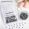 Beadsland 2880pcs Flat Back Crystal Rhinestones Round Gems for Nail