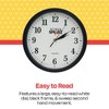 School Smart Wall Clock, 13 Inches, White Dial and Black