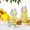 Teenyyou 20 PCS 4.05OZ Mini Flip Top Square Glass Bottle