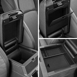 BIBLOZ Hidden Storage Box and Center Console Armrest Organizer for Toyota 4Runner 2025 2026 Accessories Armrest Secret Compartment Hidden Storage Box ABS Center Console Organizer Tray,2PCS