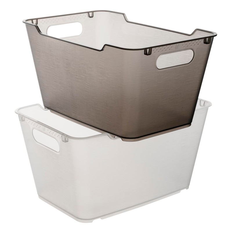 keeeper 6 Litre Textured Storage Box Lotta Natural (Transparent)