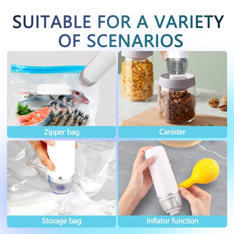 Handheld Vacuum Sealer for Food, Portable Cordless Vacuum Sealer Machine