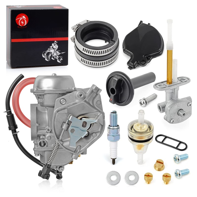 Carburetor Carb and Fuel Valve Petcock + Lever Intake Manifold
