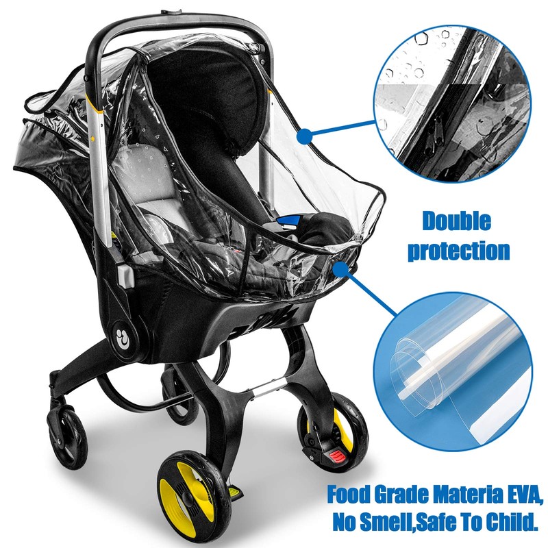 Car Seat Rain Cover,Food Grade EVA,Universal Baby Stroller Accessory for