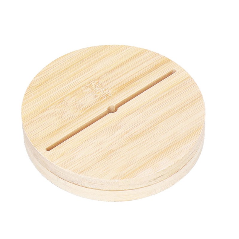 Coffee Capsule Holder Acrylic Bamboo Wood 48 Holes Rotatable Pod