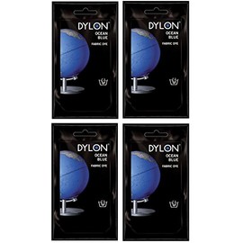 Pack Of 4 Dylon Fabric & Clothes Dye Hand Wash Only - 26 Ocean Blue
