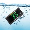 NORXI Ultra Thin Waterproof Motorcycle Thermometer 12V Universal Compact Thermometer