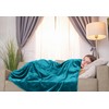 Utopia Bedding 300GSM Fleece Twin Size Bed Blanket [Turquoise, 60x50