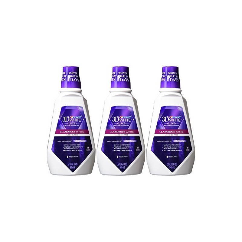 Crest Crest 3D White Multi-Care Whitening Rinse, Glamorous White, Fresh