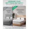 Dual Layer 4 Inch Full Size Mattress Topper, Memory Foam