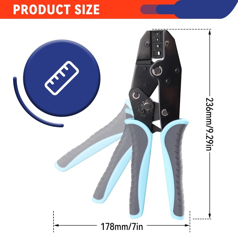 YMYP Crimping Tool for Non-Insulated Open Barrel Terminals & Receptacles
