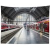 BELECO 2.1x1.5m Fabric Train Station Backdrop Train Platform Railroad Track