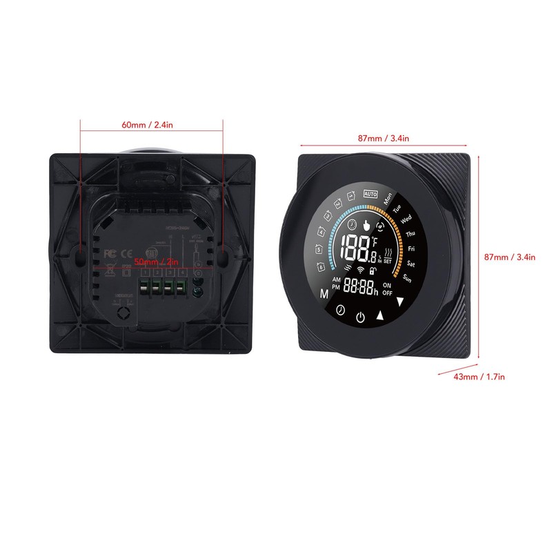 Smart Thermostat, APP＆Voice Control, Multi-Schedule Programmable Wi-Fi Thermostat, Touch Screen