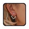 Andelaisi Boho Square Studs Earrings Hollow Square Ear Jacket Earrings