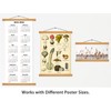 HONKKI Magnetic Poster Frame Hanger, Natural Teak, Poster Hanger for