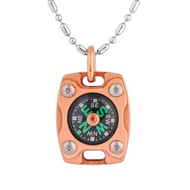 MecArmy CMP Titanium Brass Mini Compass Luxury Survival Pocket Compass - Dad to Son Gift from Mom Dad to Son Graduation Birthday Gift