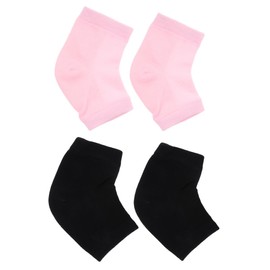 Ipetboom 2 Pairs Moisturizing Gel Socks of Breathable Heel Protector Socks for Men Women Soft Ankle for Heel Care Cracking Comfort