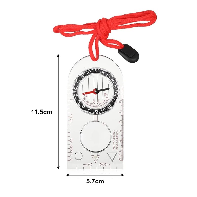 Compass Navigation, Portable Hiking Compass for Navigation, Lightweight Outdoor Compass
