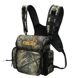 MDSTOP Binocular Harness Chest Pack, Bino Case with Rangefinder Pouch, Bino Harness, Binocular Chest Pack, Chest Pack for Hunting, Bino Bag for Bird Watching,Hunting,Hiking,Shooting (Pine Needle Camo)
