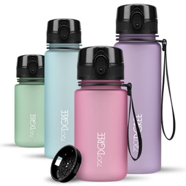 720°DGREE uberBottle Children's Water Bottle, 350 ml, softTouch with Sieve, Leak-Proof, BPA-Free Bottle for Kindergarten, School, for Girls and Boys from 3 Years, Small, Lightweight, Shockproof