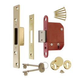 ERA Fortress BS 3621 2.5-inch/ 64mm 5 Lever Maximum Security Mortice Deadlock - Brass Effect