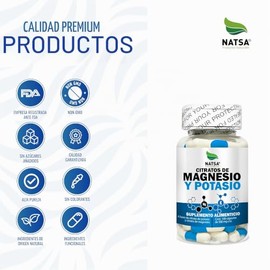 Citratos Magnesio Potasio 100 Cápsulas