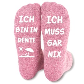 ONEHAUS Pensioner Gift Socks, Funny Farewell Gift Colleague, Retirement Gift, Farewell Colleague, Retirement Gift, pink