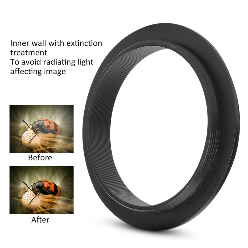 1PCS M48mm‑M54mm Adapter Ring Aluminium Alloy Black Astronomical Telescope Accessory