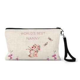 Worlds Best Nanny Gifts, Nanny Gift, Nanny Makeup Bag, Gift for Nan, Nanny Birthday Gift, Best Nanny Ever, Gift for Nan (World's Best Nanny)