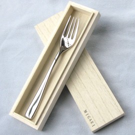 Nagao MIGAKI Pasta Fork, 7.2 inches (18.2 cm), 18-8 Stainless Steel, Wooden Box, Made in Japan