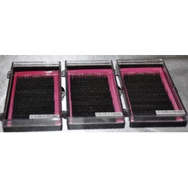 Eyelash Extension 16-line Premium Mink C .20 X 10mm, 12mm, & 14mm combo lot 3 trays