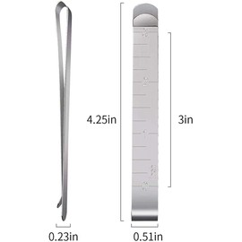 ANCLLO 20 Pcs Stainless Steel Sewing Clips Pinning and Marking Accessories 3 inches Measurement Quilting Ruler Supplies