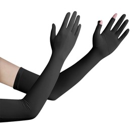 Women UV Protection Long Cycling Gloves,Summer Breathable Thin Lightweight Touchscreen Gloves, Anti-slip Full Finger Mitten Elbow Length Gloves, Running Driving Hiking Driving Gloves Arm Sleeve