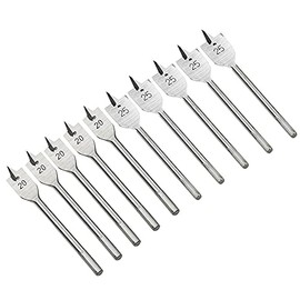 Wideskall 5 Pcs 20mm & 5 Pcs 25mm Paddle Flat Wood Boring Spade Drill Bit