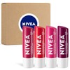 NIVEA Lip Care, Fruity Tinted Lip Balm Variety Pack, Includes