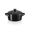 Le Creuset Stoneware Petite Round Casserole, 0.25 L, Matte Black,